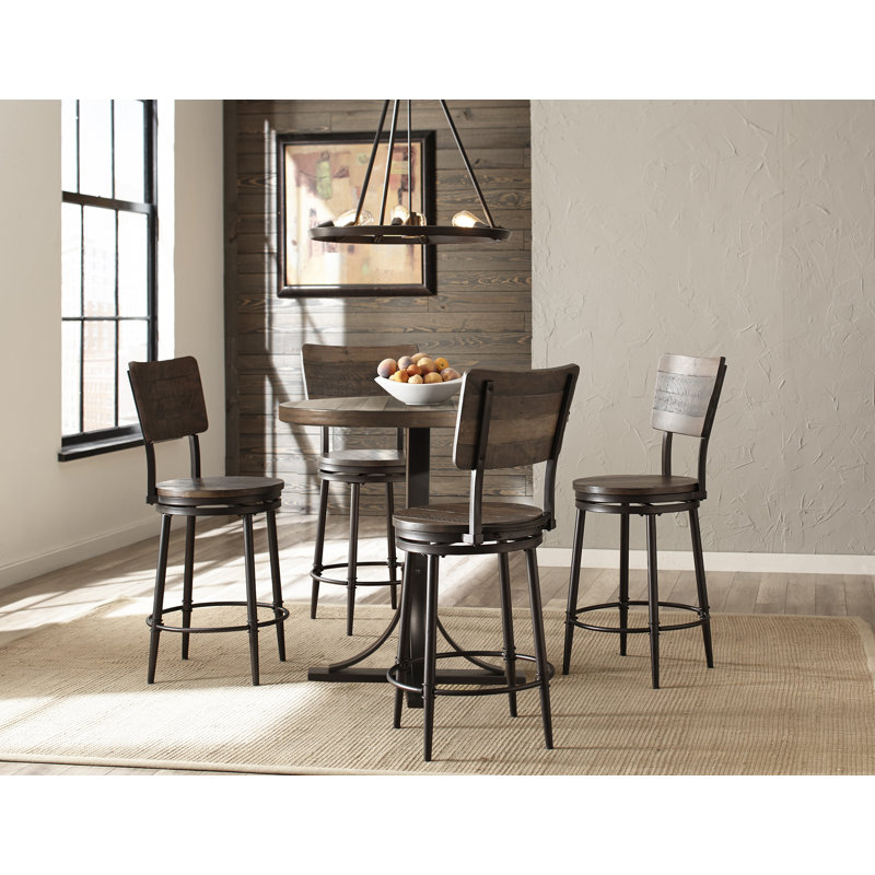Gracie Oaks Putney 5 Piece Counter Height Breakfast Nook Dining Set